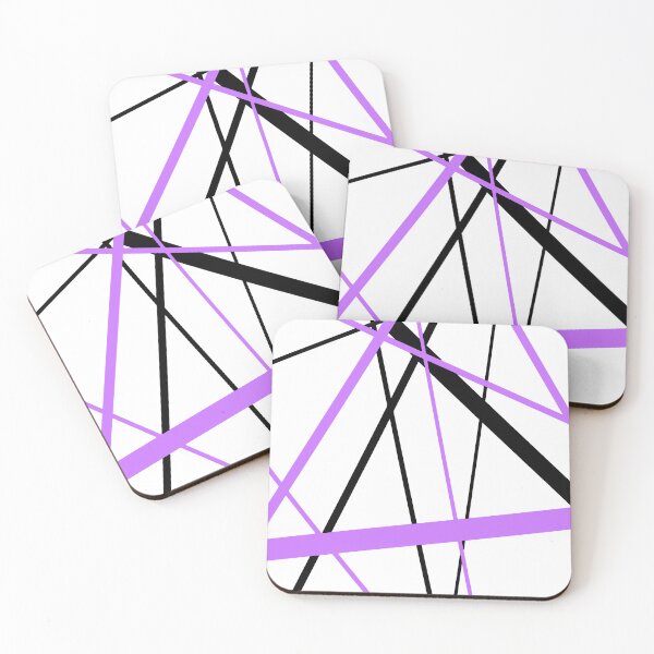 Item preview, Cool Lilac Diagonal Lines Black Accents designed and sold by taiche.