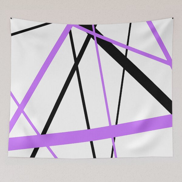 Item preview, Cool Lilac Diagonal Lines Black Accents designed and sold by taiche.