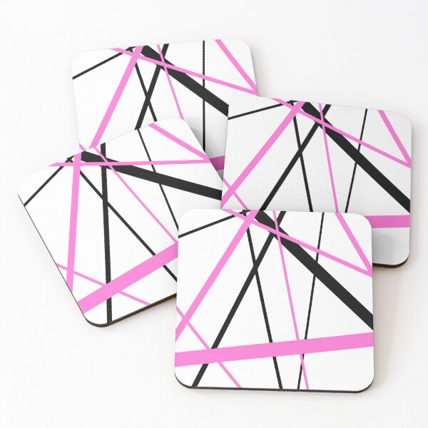 Item preview, Cool Pink Diagonal Lines Black Accents designed and sold by taiche.