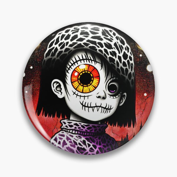Item preview, Creepy Cute Little Girl Portrait with a Haunting Dark Presence designed and sold by QQQueen.