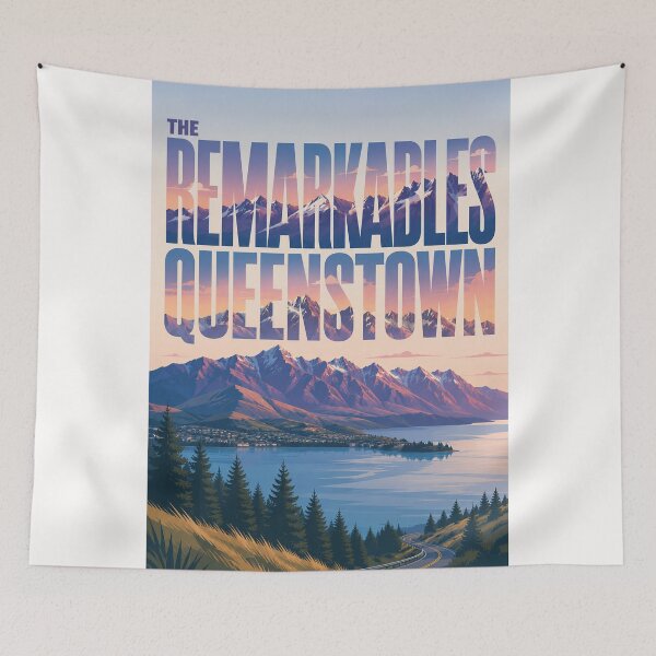 Item preview, Remarkables Mountain Range and Lake Wakatipu Queenstown New Zealand designed and sold by Places On Earth.