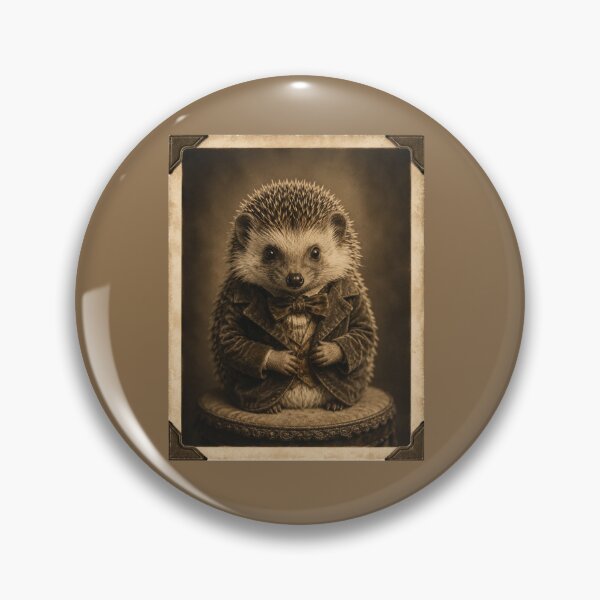 Item preview, Vintage Hedgehog Portrait Print – Victorian Sepia Photo Style Pet Art designed and sold by MagicMakerPh.