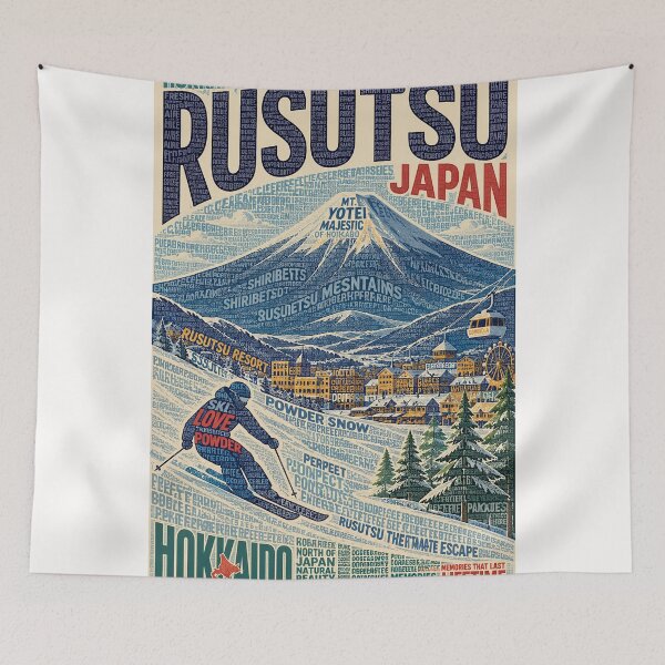 Item preview, Rusutsu Ski Resort and Mount Yotei Hokkaido Japan designed and sold by Places On Earth.