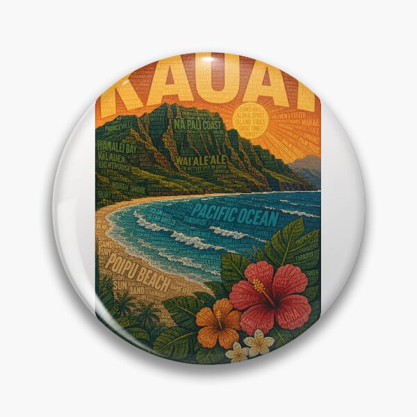 Item preview, Nā Pali Coast Kauai Hawaii with Hanalei Bay and Pacific Ocean designed and sold by Places On Earth.