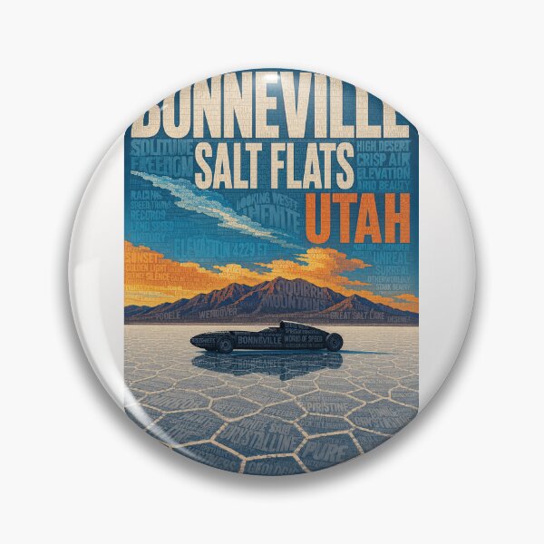 Item preview, Bonneville Salt Flats and Great Salt Lake Desert Utah designed and sold by Places On Earth.