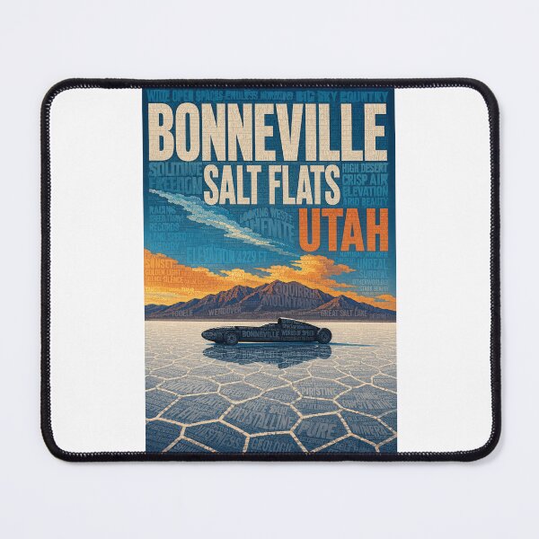 Item preview, Bonneville Salt Flats and Great Salt Lake Desert Utah designed and sold by Places On Earth.
