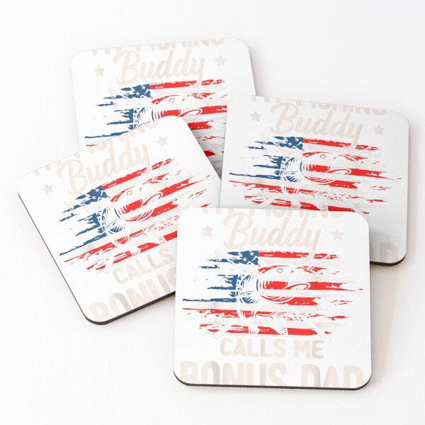 Item preview, Mens Favorite Fishing Buddies Call Me Bonus Dad US Flag American designed and sold by Bohepa.
