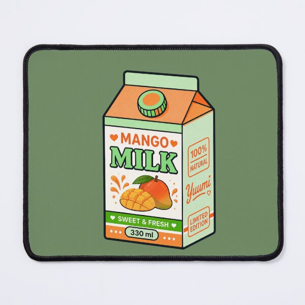 Item preview, Kawaii Mango Milk Carton | Cute Tropical Green & Orange Drink Aesthetic designed and sold by Aimetoi.