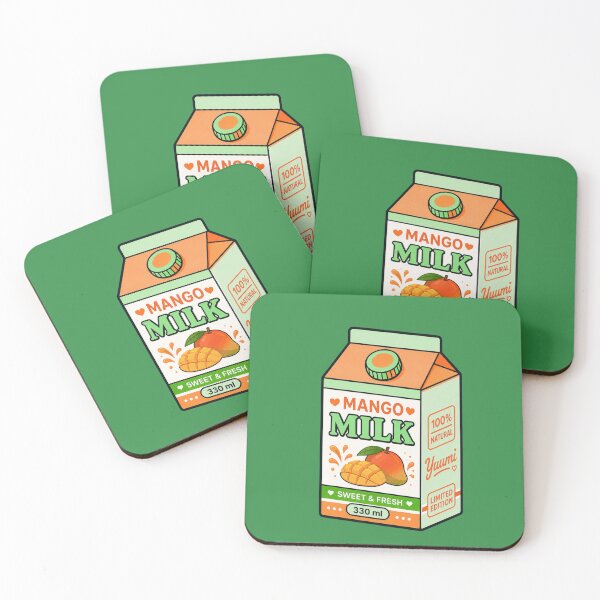 Item preview, Kawaii Mango Milk Carton | Cute Tropical Green & Orange Drink Aesthetic designed and sold by Aimetoi.
