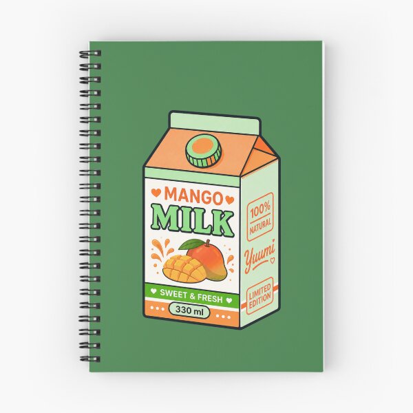 Item preview, Kawaii Mango Milk Carton | Cute Tropical Green & Orange Drink Aesthetic designed and sold by Aimetoi.