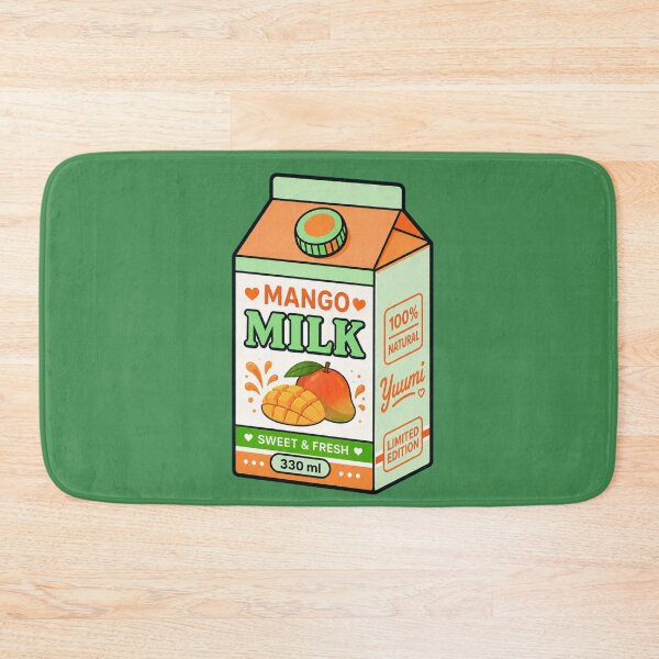 Item preview, Kawaii Mango Milk Carton | Cute Tropical Green & Orange Drink Aesthetic designed and sold by Aimetoi.