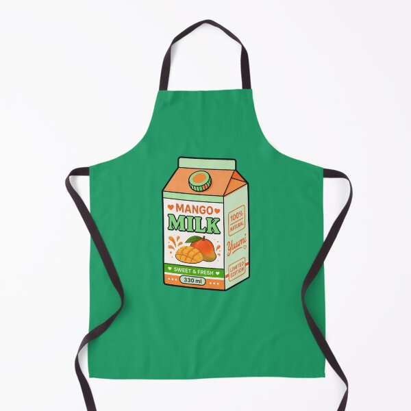 Item preview, Kawaii Mango Milk Carton | Cute Tropical Green & Orange Drink Aesthetic designed and sold by Aimetoi.