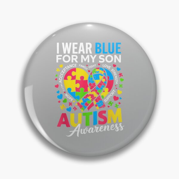 Item preview, I Wear Blue for My Son Autism Awareness Mom Dad Parents designed and sold by ArleneRowe.