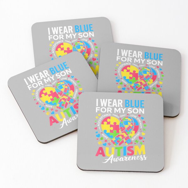 Item preview, I Wear Blue for My Son Autism Awareness Mom Dad Parents designed and sold by ArleneRowe.