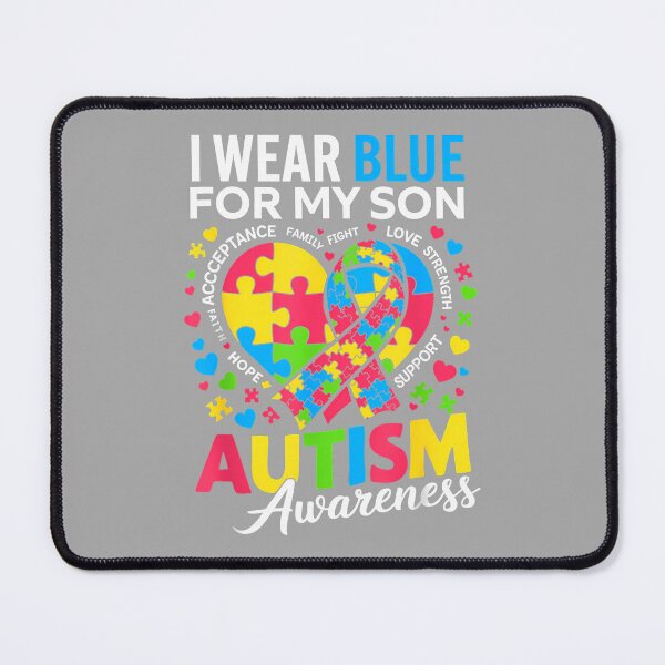 Item preview, I Wear Blue for My Son Autism Awareness Mom Dad Parents designed and sold by ArleneRowe.