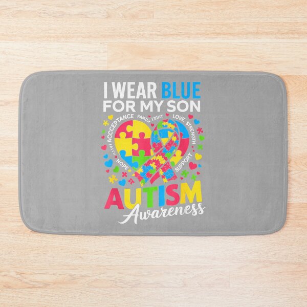 Item preview, I Wear Blue for My Son Autism Awareness Mom Dad Parents designed and sold by ArleneRowe.