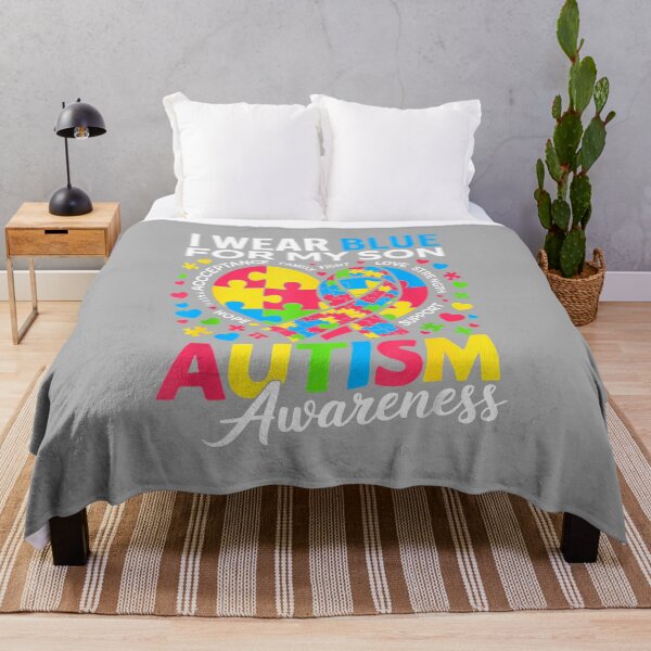 Item preview, I Wear Blue for My Son Autism Awareness Mom Dad Parents designed and sold by ArleneRowe.