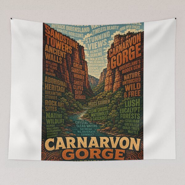 Item preview, Carnarvon Gorge Queensland Sandstone Cliffs and Ancient Outback Landscape designed and sold by Places On Earth.
