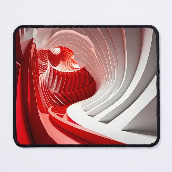 Item preview, Abstract Red and White Structure designed and sold by Vicky Brago-Mitchell®.