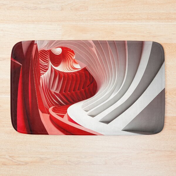 Item preview, Abstract Red and White Structure designed and sold by Vicky Brago-Mitchell®.