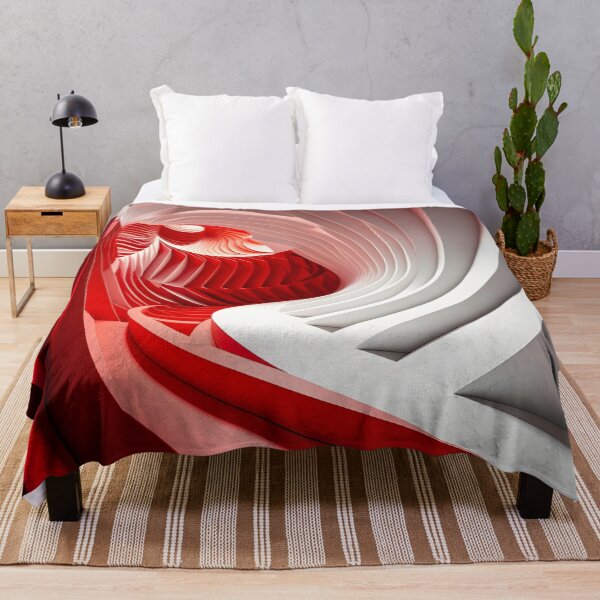 Item preview, Abstract Red and White Structure designed and sold by Vicky Brago-Mitchell®.