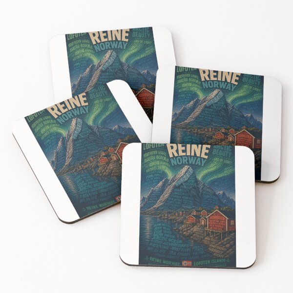 Item preview, Reine Lofoten Norway Arctic Fjords and Northern Lights designed and sold by Places On Earth.