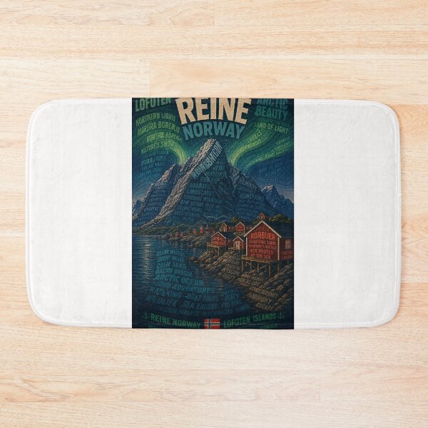 Item preview, Reine Lofoten Norway Arctic Fjords and Northern Lights designed and sold by Places On Earth.