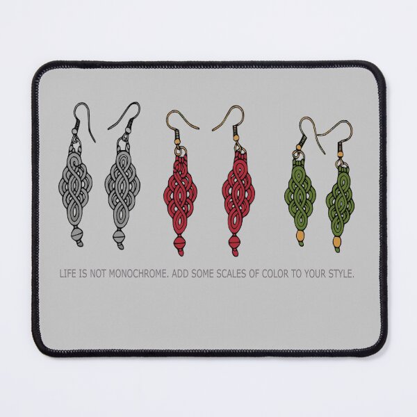 Item preview, Boho Macrame Earrings – Colorful Minimal Line Art Slate Gray Edition  designed and sold by Macramellennias.