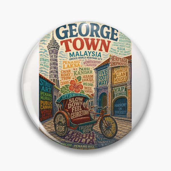 Item preview, George Town Penang Malaysia UNESCO Heritage Streets designed and sold by Places On Earth.