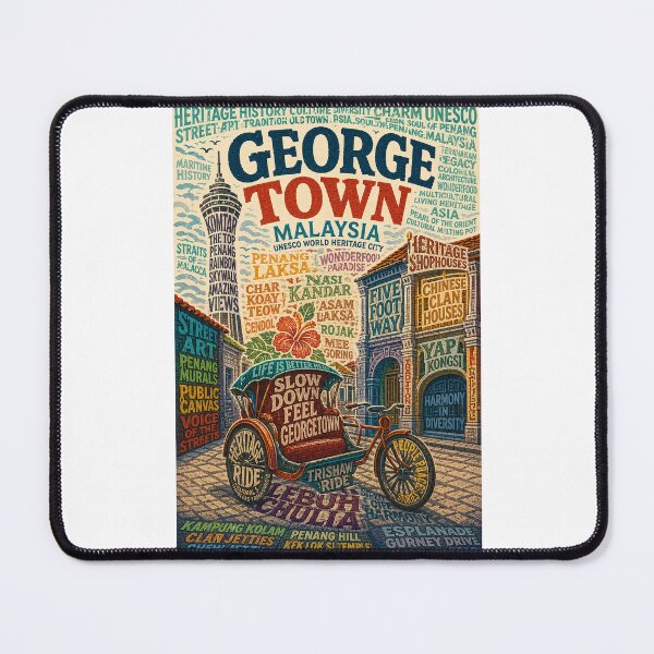 Item preview, George Town Penang Malaysia UNESCO Heritage Streets designed and sold by Places On Earth.