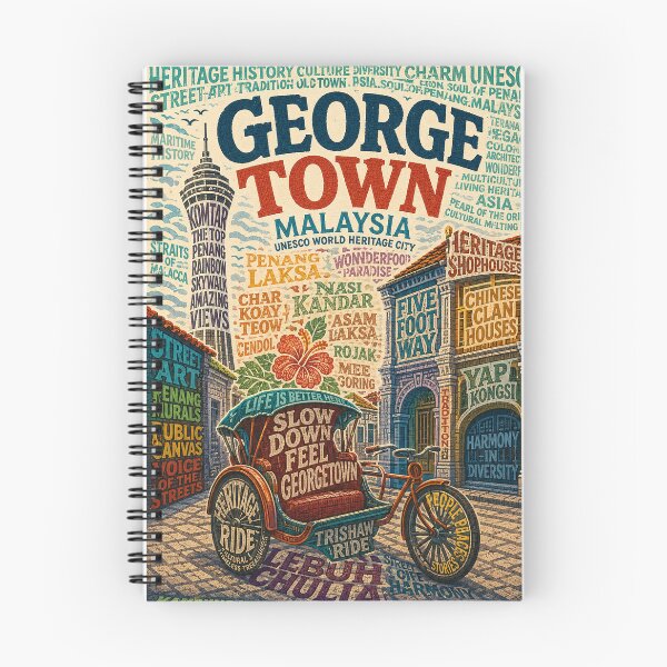 Item preview, George Town Penang Malaysia UNESCO Heritage Streets designed and sold by Places On Earth.