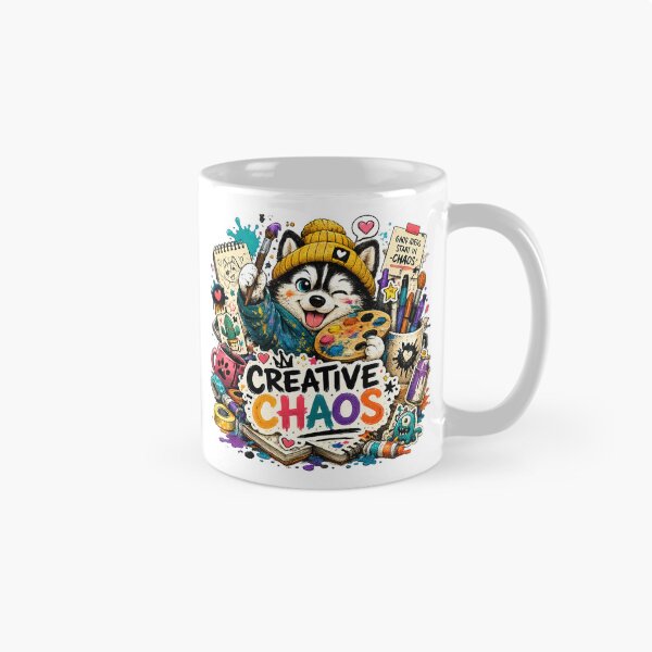 Item preview, Creative Chaos Husky Artist Sticker designed and sold by AuudiVasustudio.