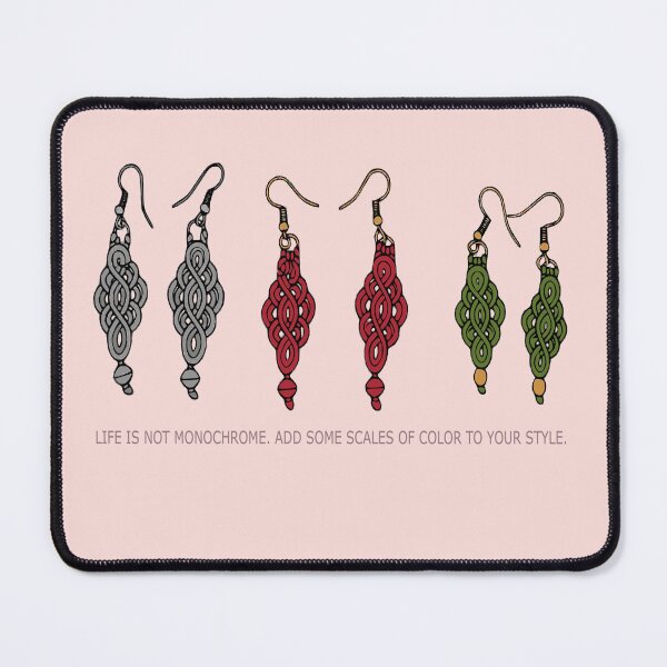 Item preview, Boho Macrame Earrings – Colorful Minimal Line Art Blush Pink Edition designed and sold by Macramellennias.