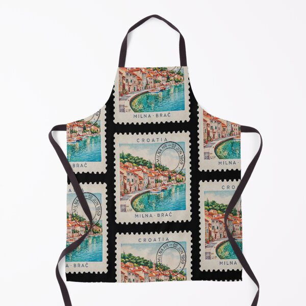 Item preview, Milna Croatia Brač Marina Baroque Stamp Sticker designed and sold by stickercuffs.