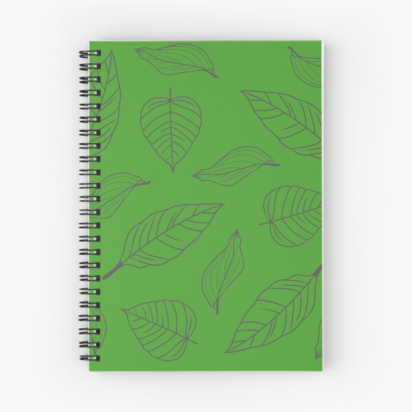 Item preview, Spring Green and Dark Grey Leaf Pattern designed and sold by SolGalaxyDesign.