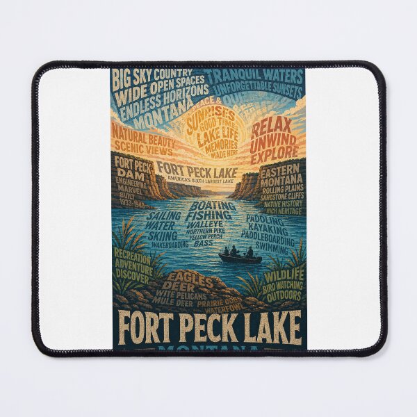 Item preview, Fort Peck Lake Montana Missouri River Recreation Area designed and sold by Places On Earth.