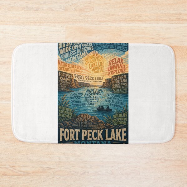 Item preview, Fort Peck Lake Montana Missouri River Recreation Area designed and sold by Places On Earth.