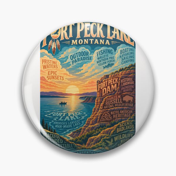 Item preview, Fort Peck Lake Montana Charles M Russell Wildlife Refuge designed and sold by Places On Earth.