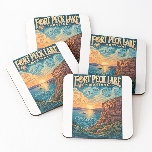 Item preview, Fort Peck Lake Montana Charles M Russell Wildlife Refuge designed and sold by Places On Earth.