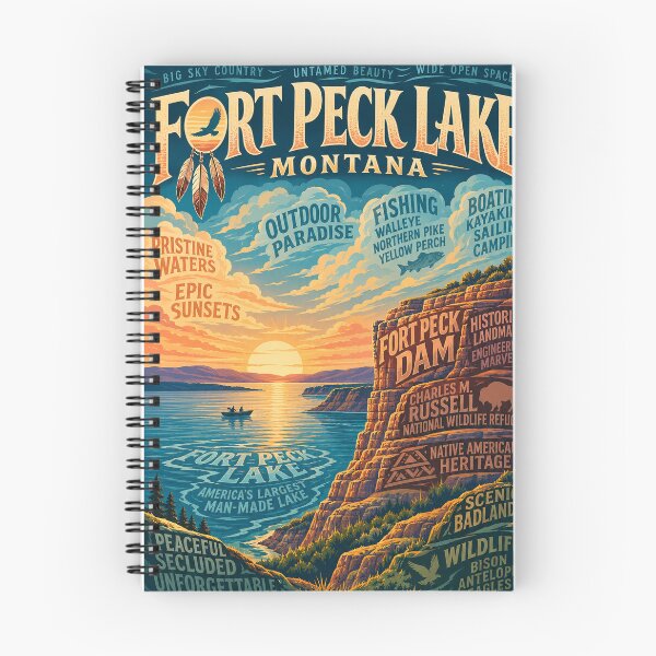 Item preview, Fort Peck Lake Montana Charles M Russell Wildlife Refuge designed and sold by Places On Earth.