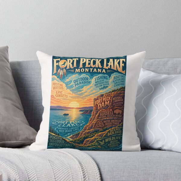 Item preview, Fort Peck Lake Montana Charles M Russell Wildlife Refuge designed and sold by Places On Earth.