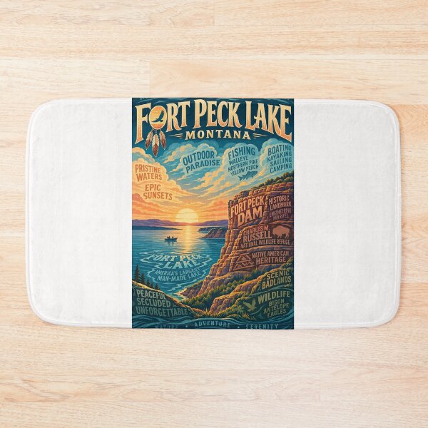 Item preview, Fort Peck Lake Montana Charles M Russell Wildlife Refuge designed and sold by Places On Earth.