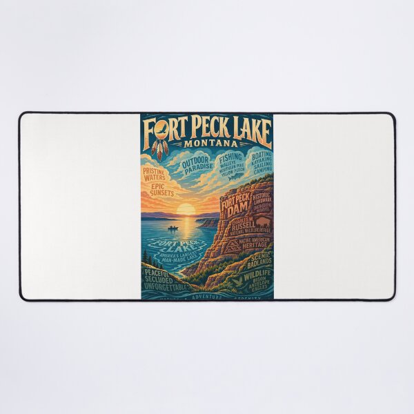 Item preview, Fort Peck Lake Montana Charles M Russell Wildlife Refuge designed and sold by Places On Earth.