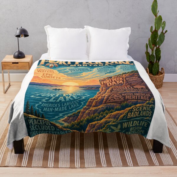 Item preview, Fort Peck Lake Montana Charles M Russell Wildlife Refuge designed and sold by Places On Earth.