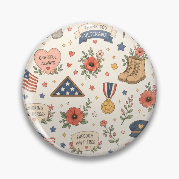 Item preview, A cute Veterans Day Pattern design designed and sold by ellinnur.