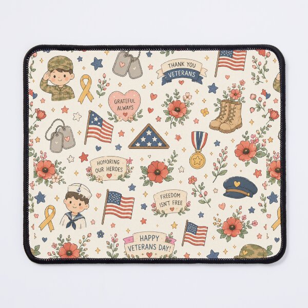 Item preview, A cute Veterans Day Pattern design designed and sold by ellinnur.