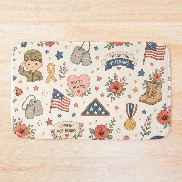 Item preview, A cute Veterans Day Pattern design designed and sold by ellinnur.