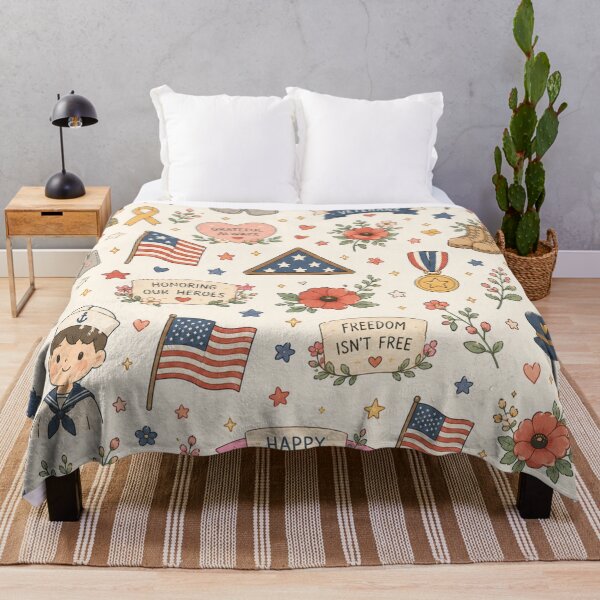 Item preview, A cute Veterans Day Pattern design designed and sold by ellinnur.