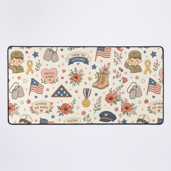 Item preview, A cute Veterans Day Pattern design designed and sold by ellinnur.