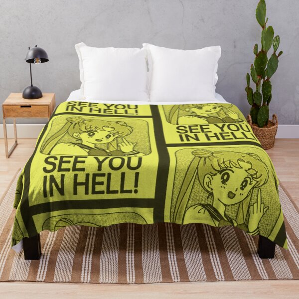 Item preview, Anime Girl Rebel Retro Anime Grunge - See You In Hell Vintage Manga Sticker designed and sold by William Cano.